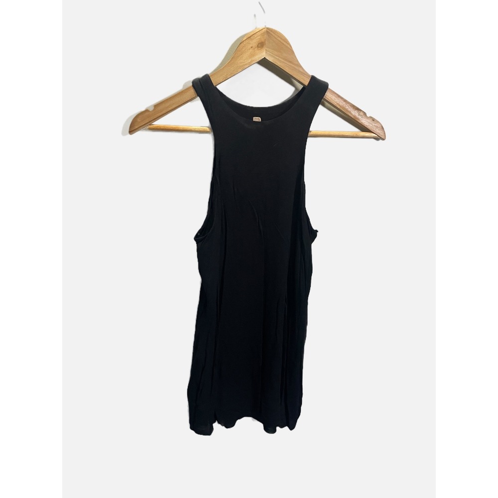 Bailey 44 Tank Top Womens Small Black High Neck Racerback Minimalist Chic